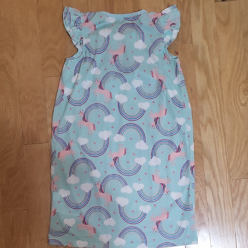 NWOT Carter's Blue Unicorn and Rainbow Nightgown - Picture 4 of 5